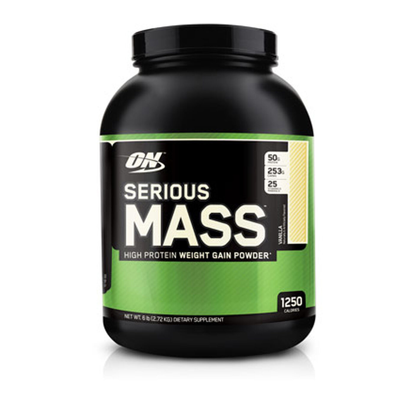 On Serious Mass Vanilla Nas (6Lb) 2.73Kg Optimum Nutrition Serious Mass High-Calorie Weight Gainer Vanilla 6 lb (2.73 kg) - Image 1