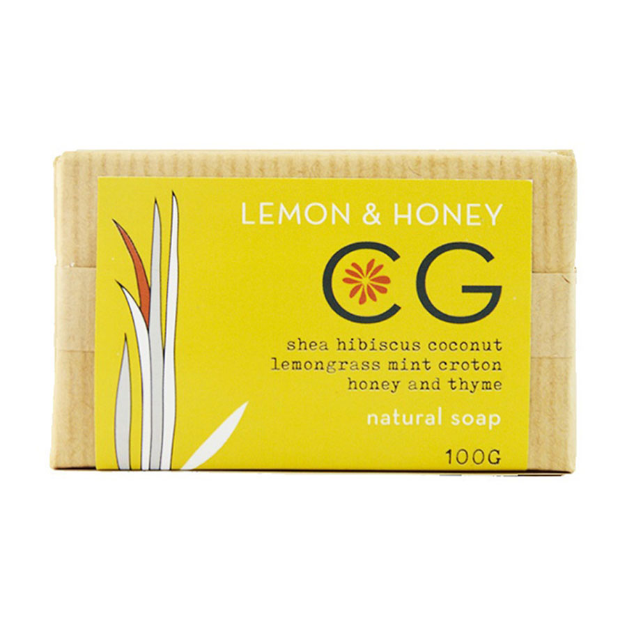 Cinnabar Nat Soap Lemonhoney 100Gm 0006 CG Cinnabar Natural Soap with Lemon, Honey & Petitgrain/Geranium, 100g - Image 1
