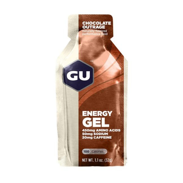 GU Energy Gel Chocolate Outrage with Caffeine, 32g