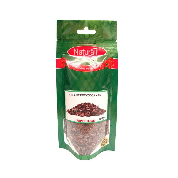 Naturalli Organic Raw Cocoa Nibs, Unroasted & Sugar-Free, 100G