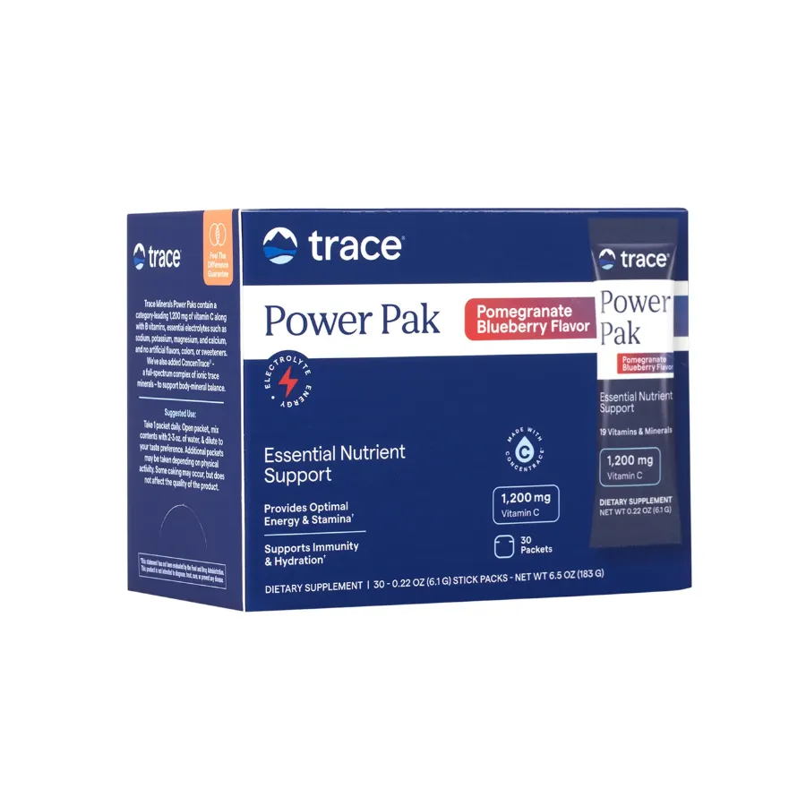 TRACE-MINERALS-ELECTROLYTE-POWER-PAK-POMEGRANATE-BBERRY-6.1G-1 Trace Minerals Electrolyte Power Pak, Pomegranate Blueberry, 30 Count - Image 1